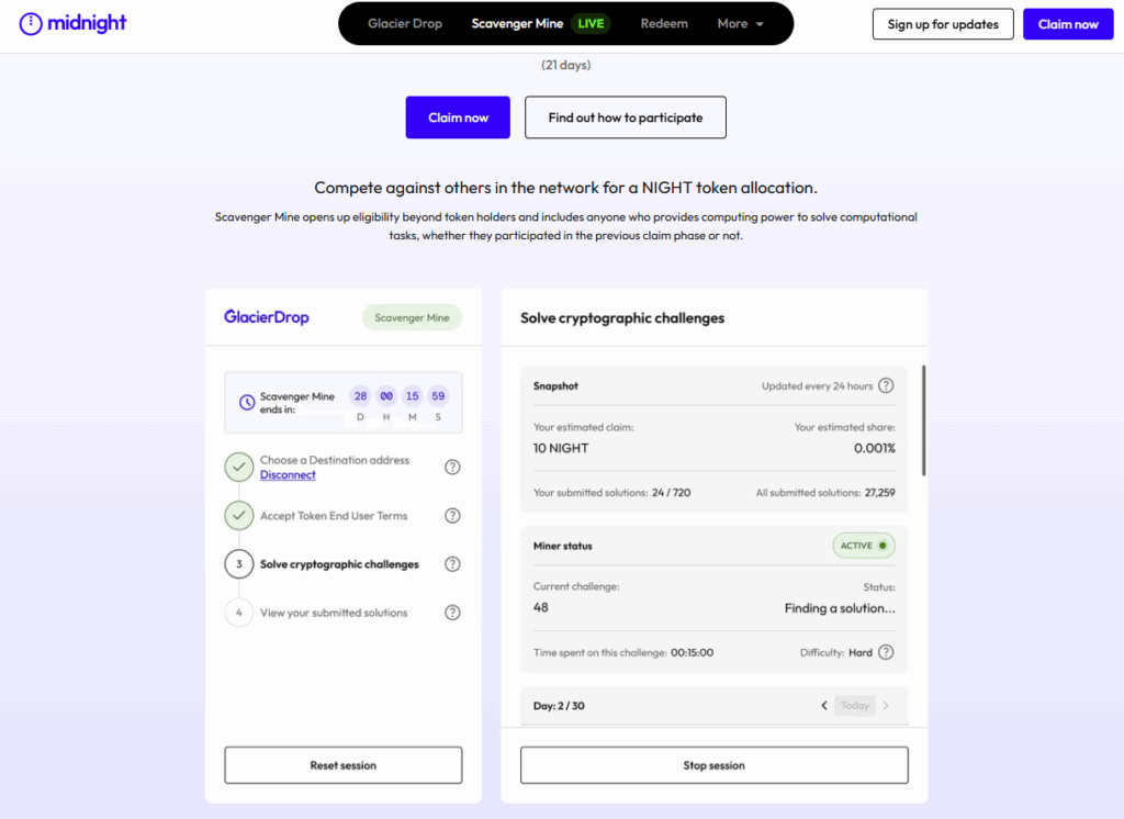 Midnight NIGHT Scavenger Mine visual